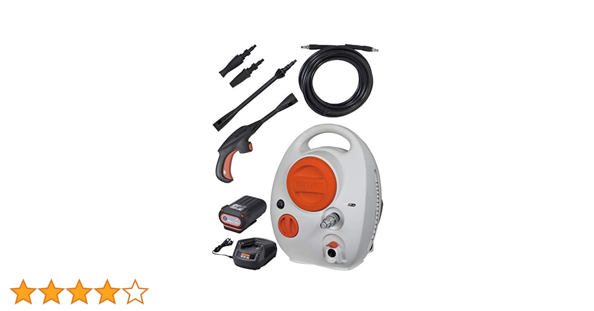 KOSHIN 高圧洗浄機 ホース付き バッテリー 充電器あり Amazon | 工進(KOSHIN) 18V 2.0Ah 充電式 洗浄機 ガンタイプ SJC